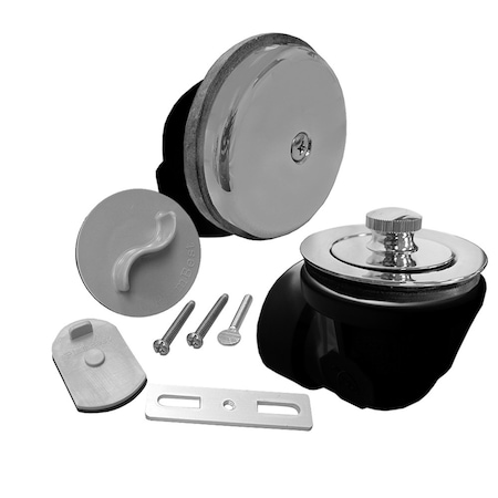 Jones Stephens Chrome Plated One-Hole Lift and Turn Bath Waste Kitwith Test Kit, Standard Half Kit, ABS B07221T